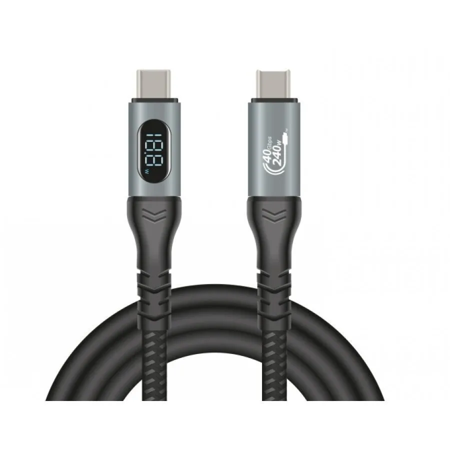 DeLock USB 2.0 Cable USB-C male - USB-C 240W PD Μαύρο 1m 86067 - Image 1