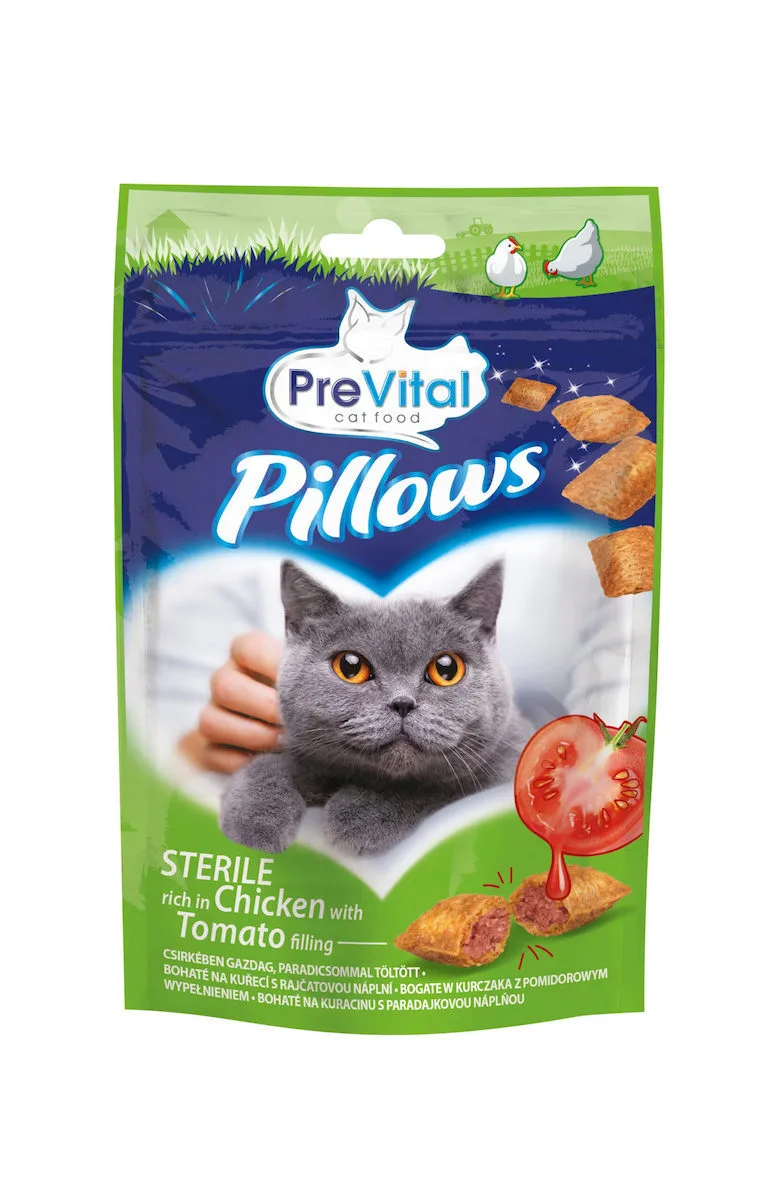 Prevital Sterile Cushions Rich In Chicken Tomato Filling Cat Treat 60g - Image 1