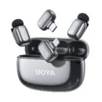 Boya Mini 2 Lightning & Type-C Ασύρματο Δυναμικό Μικρόφωνο Πέτου, Clip On Δημοσιογραφικό σε Γκρι Χρώμα Space Grey