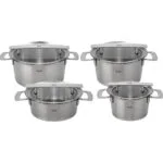 Fissler Phi Collection Σετ Κατσαρόλες από Ανοξείδωτο Ατσάλι 8τμχ