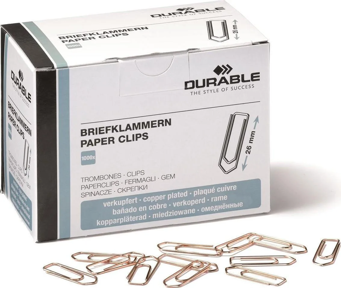 20251119160324_f7178149.jpeg Durable Durable Paper Clips 26 Mm 1000 Pieces Copper Plated - Image 1