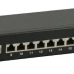 EFB Patch Panel Shielded για Rack 1U 19" 24 Θυρών cat6a Μαύρο 37666SW.1M