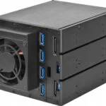 Silverstone 3x 5.25" device bay to four 3.5" SAS-12G / SATA 6Gbit/s trayless hot-swap cage Μαύρο SST-FS304-12G