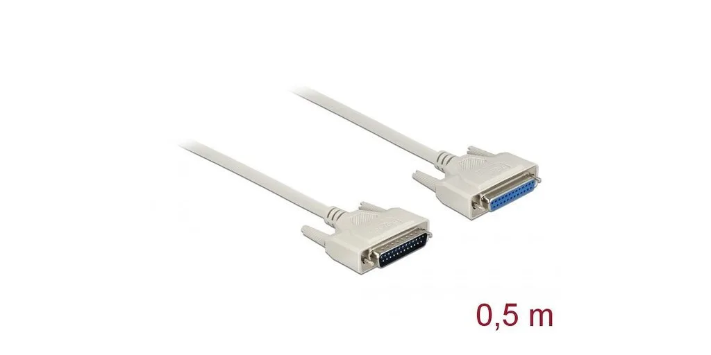 20251127120623_kalodio_seiriako_delock_d_sub_25_plug_to_socket_0_5_m.jpeg Καλώδιο Σειριακό Delock D-sub 25 Plug To Socket 0,5 M - Image 1