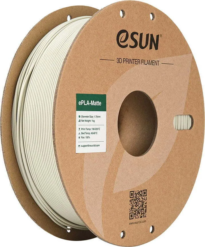 20260102112752_esun_epla_matte_pla_3d_printer_filament_1_75mm_1kg_pla_mt175q_k1p1.jpeg Esun Epla Matte PLA 3D Printer Filament 1.75mm Light Khaki 1kg PLA-MT175Q-K1P1 1τμχ (Spool) - Image 1