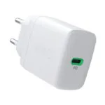 Green Cell Φορτιστής με Ενσωματωμένο Καλώδιο με Θύρα USB-C USB-C 30W Power Delivery Λευκός (PowerSource Solo30)