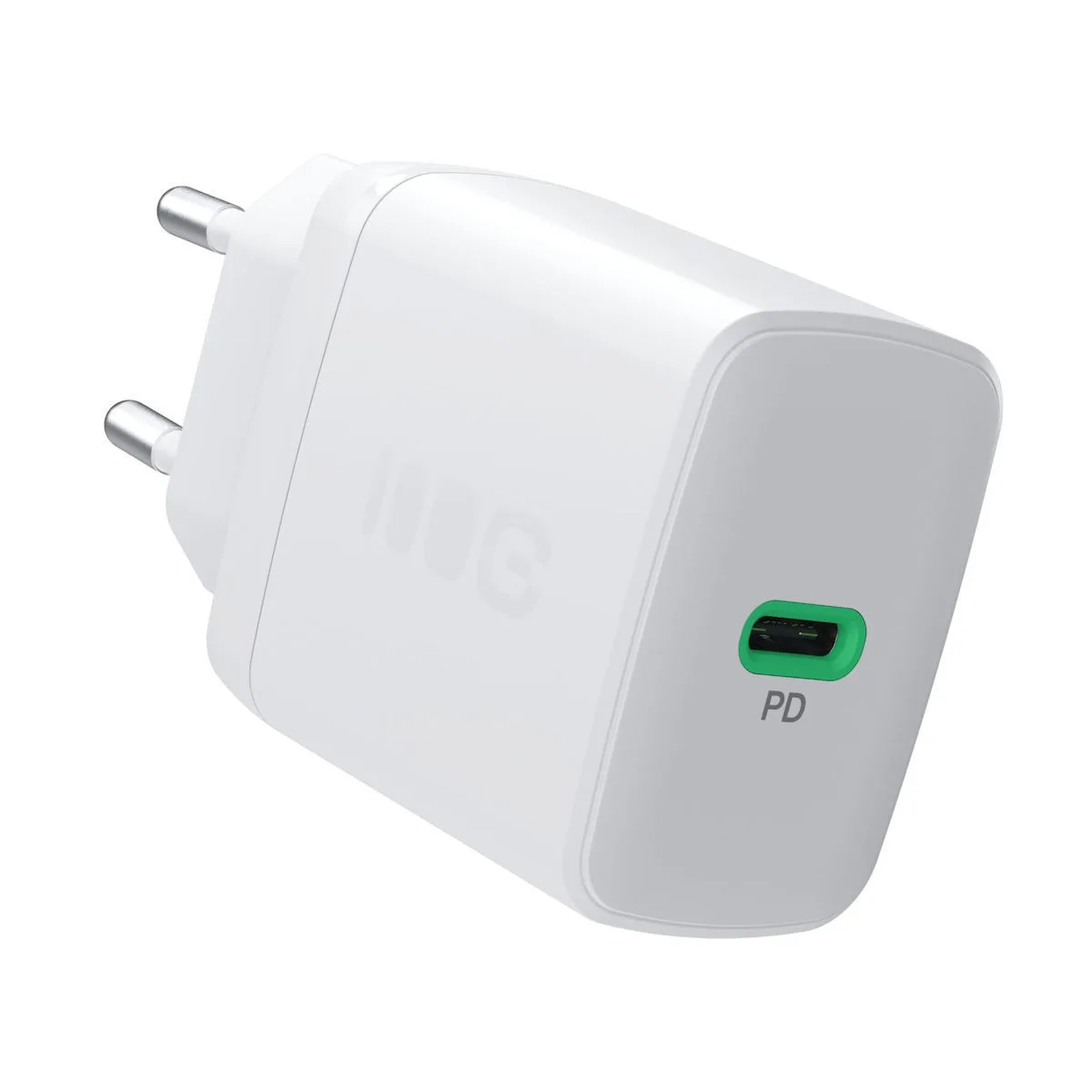 Green Cell Φορτιστής με Ενσωματωμένο Καλώδιο με Θύρα USB-C USB-C 30W Power Delivery Λευκός (PowerSource Solo30) - Image 1