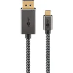Goobay Braided USB 3.1 Cable USB-C male - DisplayPort Μαύρο 1m 75707