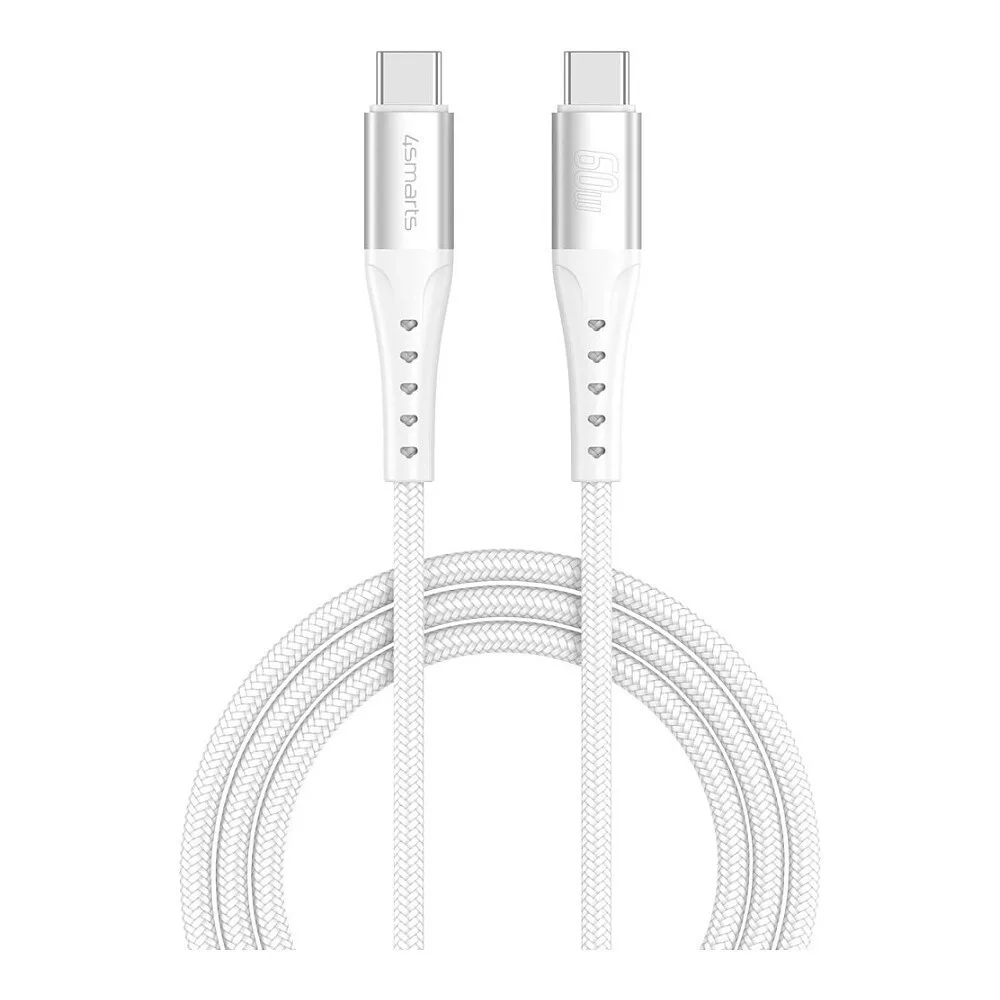 20260324114959_4smarts_usb_2_0_cable_usb_c_male_usb_c_60w_leyko_1_5m_541452.jpeg 4Smarts USB 2.0 Cable USB-C male - USB-C 60W PD Λευκό 1.5m 541452 - Image 1