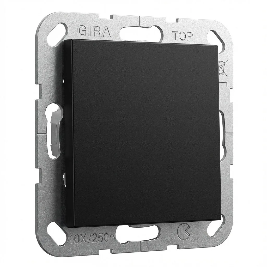 20260324140756_plaisio_diakopti_gira_0268005_blind_cover_support_ring_system_55_black.jpeg Πλαίσιο Διακόπτη Gira 0268005 Blind Cover Support Ring System 55 Black - Image 1
