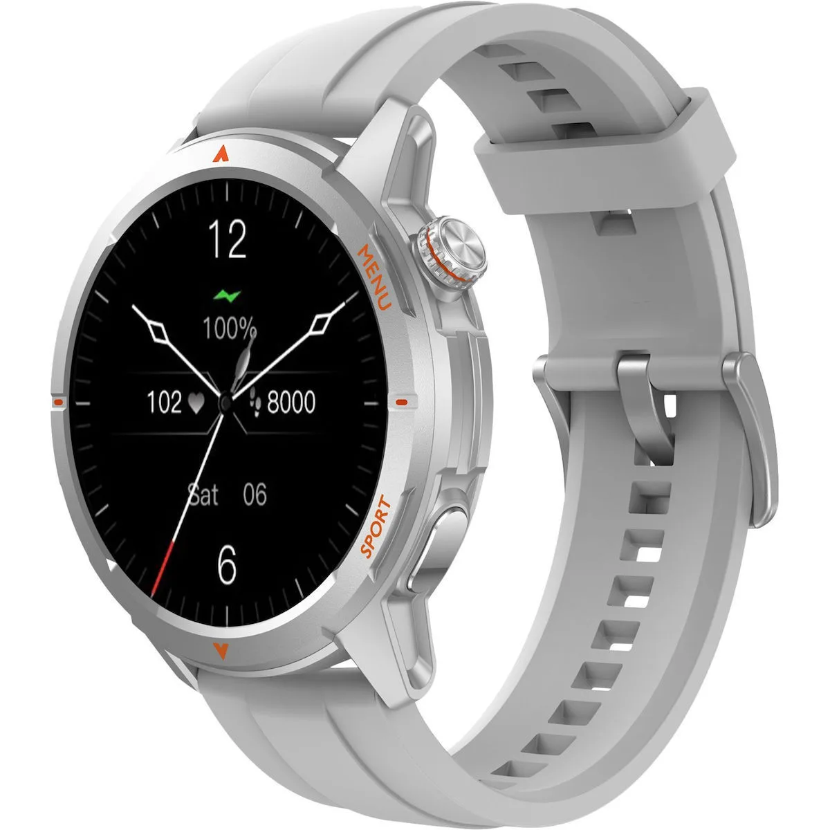 20260401153733_bea_fon_601_46mm_smartwatch_me_palmografo_asimi.jpeg Bea-fon 601 46mm Smartwatch με Παλμογράφο (Ασημί) - Image 1