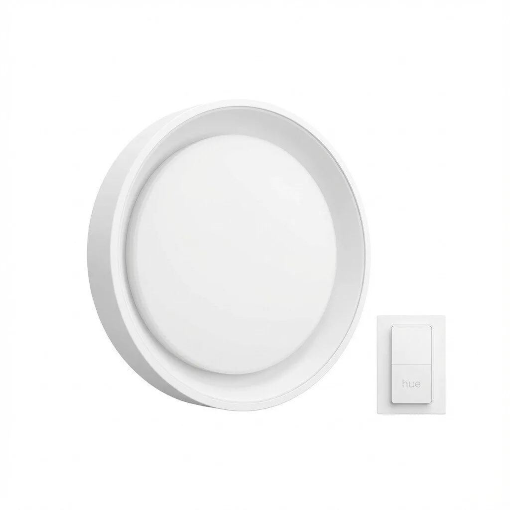 20260402180900_philips_hue_plafoniera_orofis_leyki.jpeg Philips Hue Πλαφονιέρα Οροφής Λευκή - Image 1