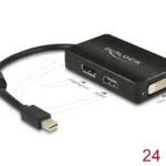 DeLock Μετατροπέας DisplayPort male σε DVI-D / DisplayPort / HDMI female 1τμχ 62623