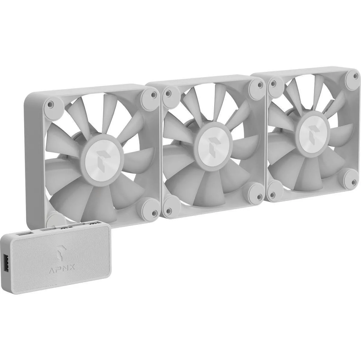 20260511164645_apnx_fp1_120_3_case_fan_me_rgb_fotismo_leyko.jpeg APNX FP1-120-3 Case Fan με RGB Φωτισμό Λευκό - Image 1