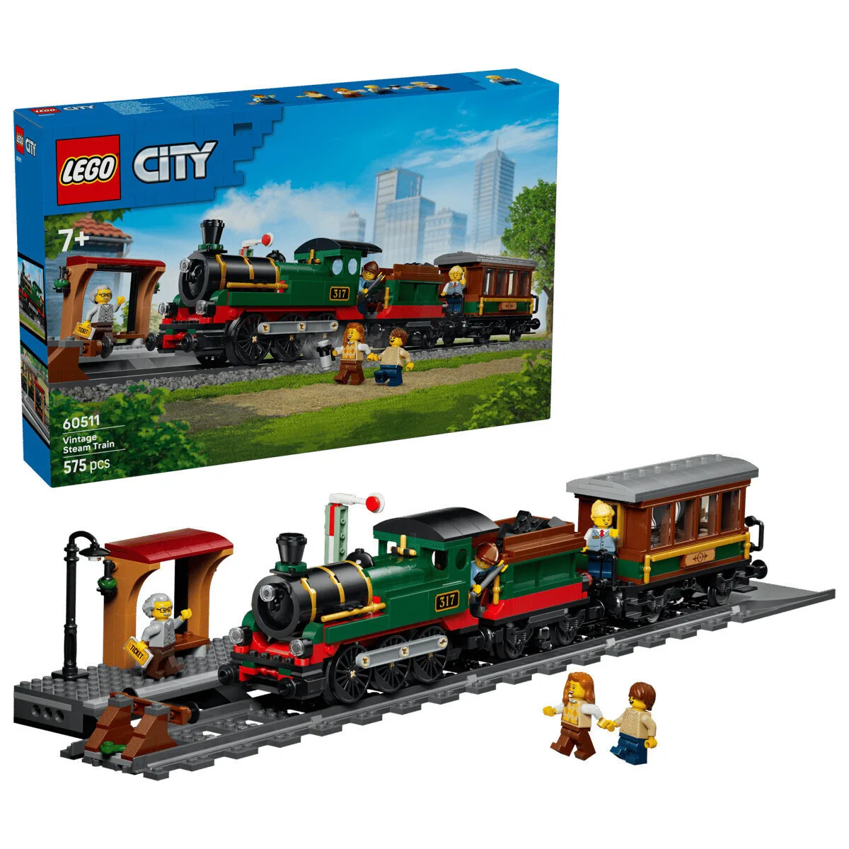 LEGO City Retro Steam Locomotive Train για 7+ Ετών 575τμχ 60511 - Image 1