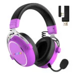 HATOR Hypergang 3 Ασύρματο Over Ear Gaming Headset με σύνδεση Bluetooth / USB Μωβ
