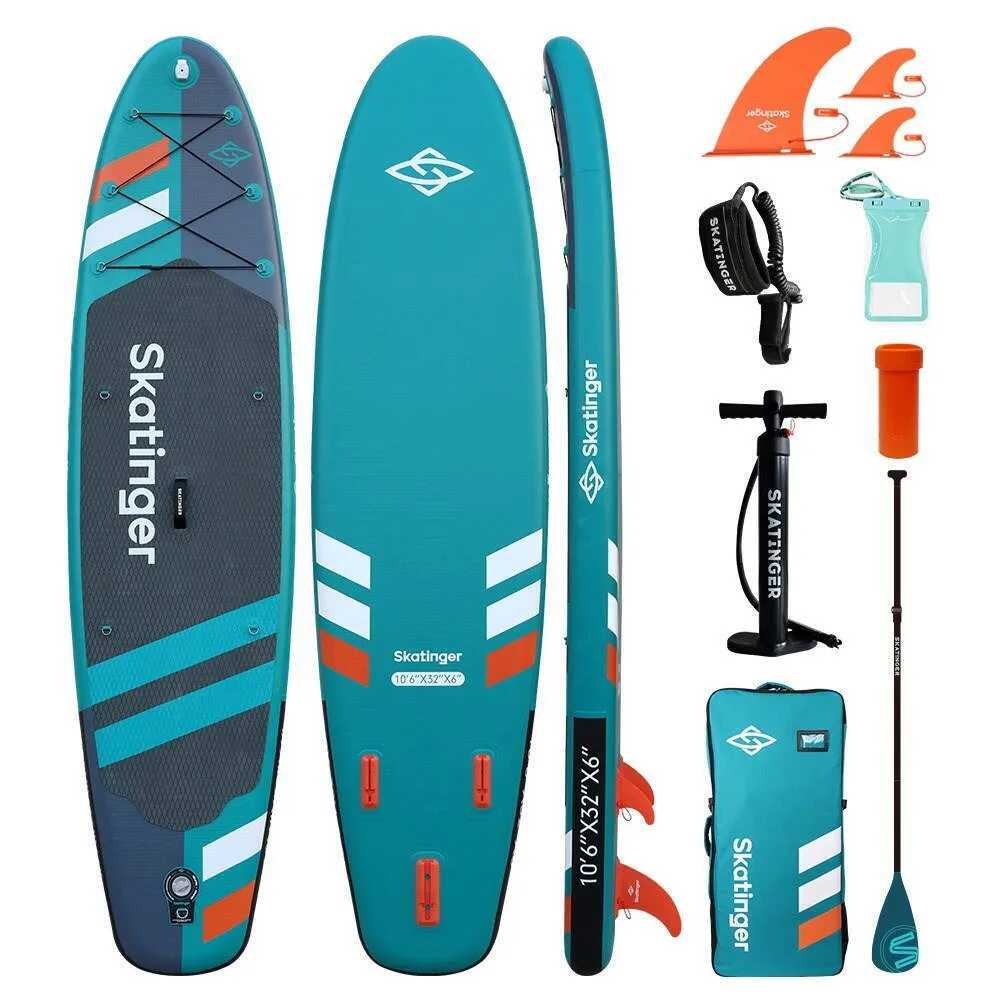 Skatinger Jade Φουσκωτή Σανίδα SUP με Μήκος 3.2m Γαλάζια - Image 1