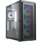 Silentware Air 100 Gaming Midi Tower Κουτί Υπολογιστή με Πλαϊνό Παράθυρο και ARGB Φωτισμό Μαύρο