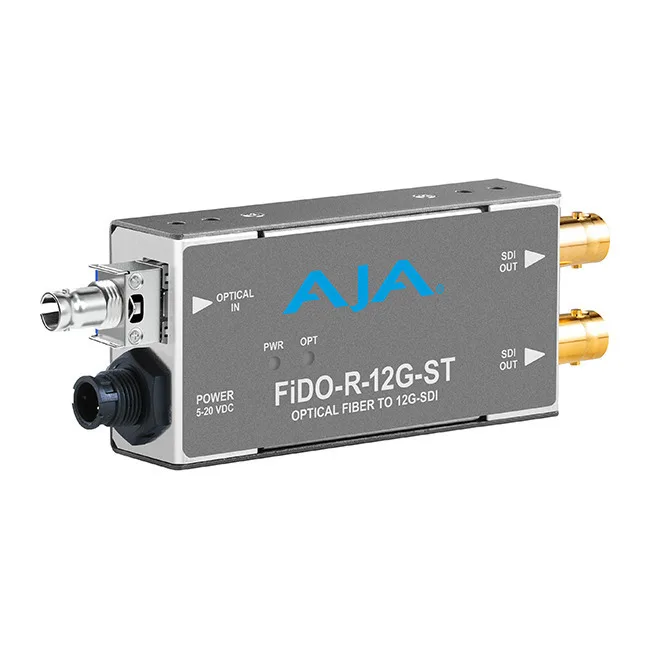Aja 1-channel Single Mode St Fiber To 12g-sdi Receiver Fido-r-12g-st - Image 1