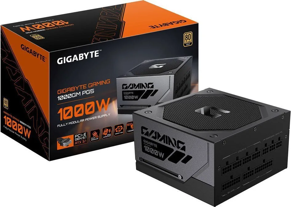 Gigabyte 1000GM PG5 1000W Μαύρο Τροφοδοτικό Υπολογιστή Full Modular 80 Plus Gold - Image 1
