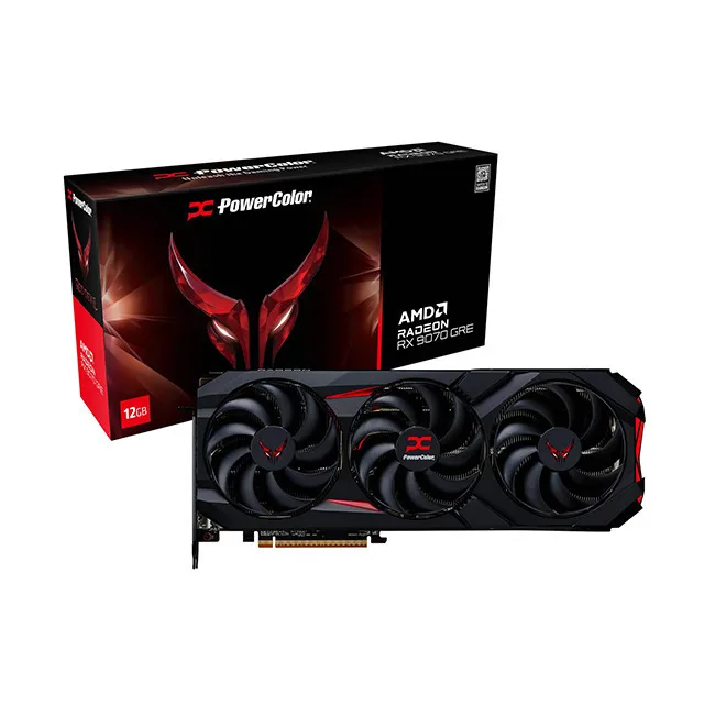 PowerColor Radeon RX 9070 GRE 12GB GDDR6 Red Devil Κάρτα Γραφικών RX9070GRE 12G-E/OC - Image 1