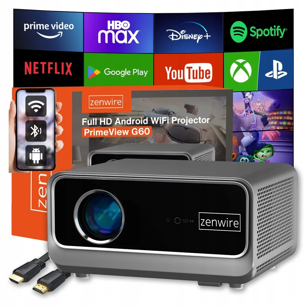 20260604143243_zenwire_g60_projector_dlp_full_hd_lampas_led_me_wi_fi_kai_ensomatomena_icheia.jpeg Zenwire G60 Projector DLP Full HD Λάμπας LED με Wi-Fi και Ενσωματωμένα Ηχεία - Image 1