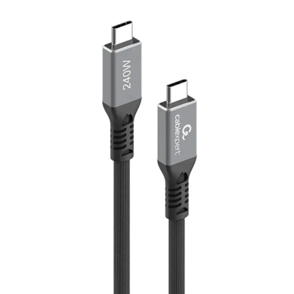 Cablexpert Premium Braided USB 4 Cable USB-C male - USB-C 240W PD 0.3m CCBP-USB4-CMCM240-0.3M - Image 1