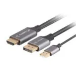 Lanberg Cable DisplayPort male - 1m Μαύρο (KKL1KPBV0340)