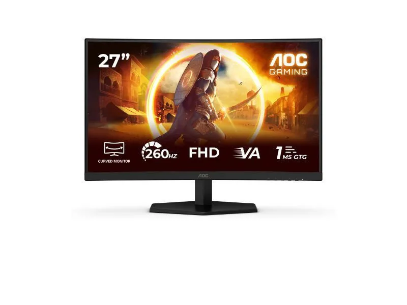 20260605132812_aoc_c27g42ze_va_hdr_curved_gaming_monitor_27_fhd_1920by1080_260hz_me_chrono_apokrisis_1ms_gtg.jpeg AOC C27G42ZE VA HDR Curved Gaming Monitor 27" FHD 1920x1080 260Hz με Χρόνο Απόκρισης 1ms GTG - Image 1