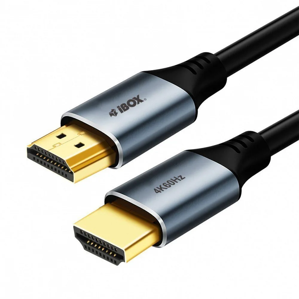 20260608101619_ibox_hdmi_2_0_premium_high_speed_4k_60hz_hdr_cable_hdmi_male_hdmi_male_3m_mayro.jpeg iBox HDMI 2.0 Premium High Speed 4K 60Hz HDR Cable HDMI male - HDMI male 3m Μαύρο - Image 1
