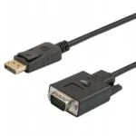 Savio Cable DisplayPort male - VGA male 1.8m Μαύρο