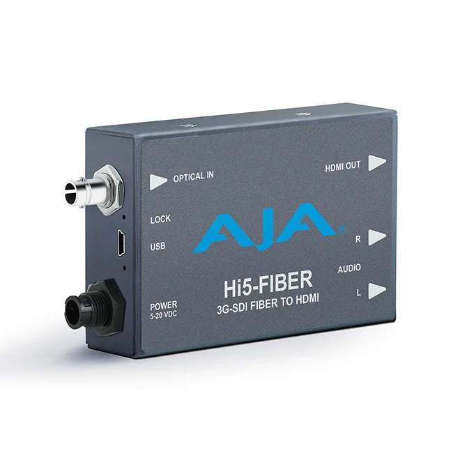 Aja 3g-sdi Over Fiber To Hdmi Video Audio Converter Hi5-fibre - Image 1