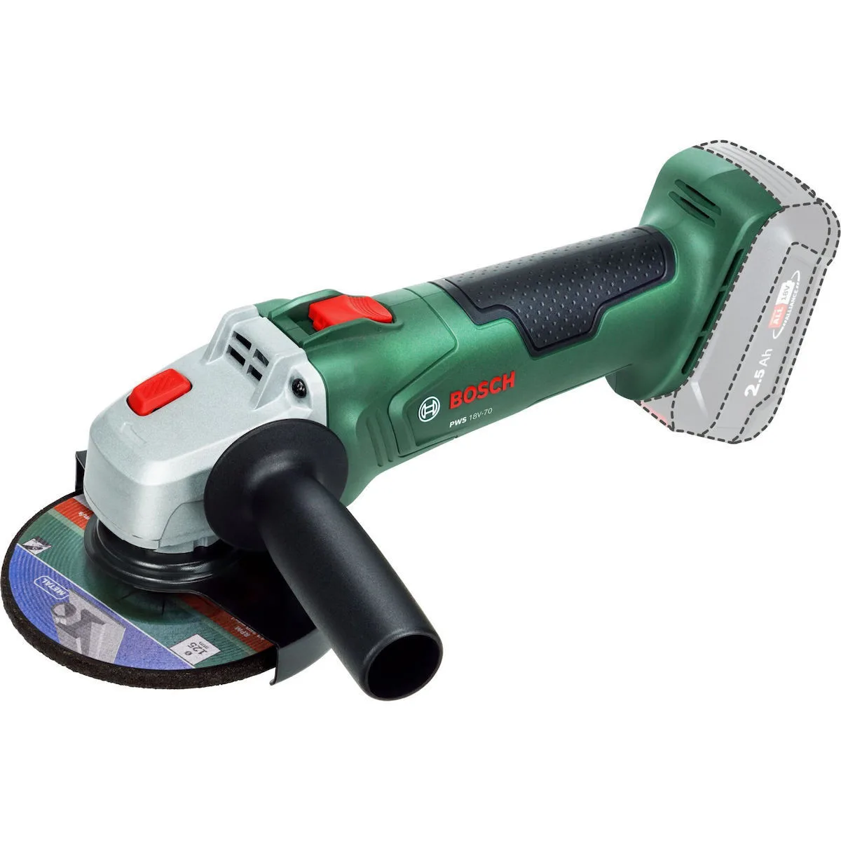 20260608130213_bosch_pws_18v_70_trochos_115mm_mpatarias_18v_solo.jpeg Bosch PWS 18V-70 Τροχός 115mm Μπαταρίας 18V Solo - Image 1