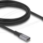 DeLock USB 2.0 Cable USB-C male - USB-C female 240W PD Μαύρο 2m 81148