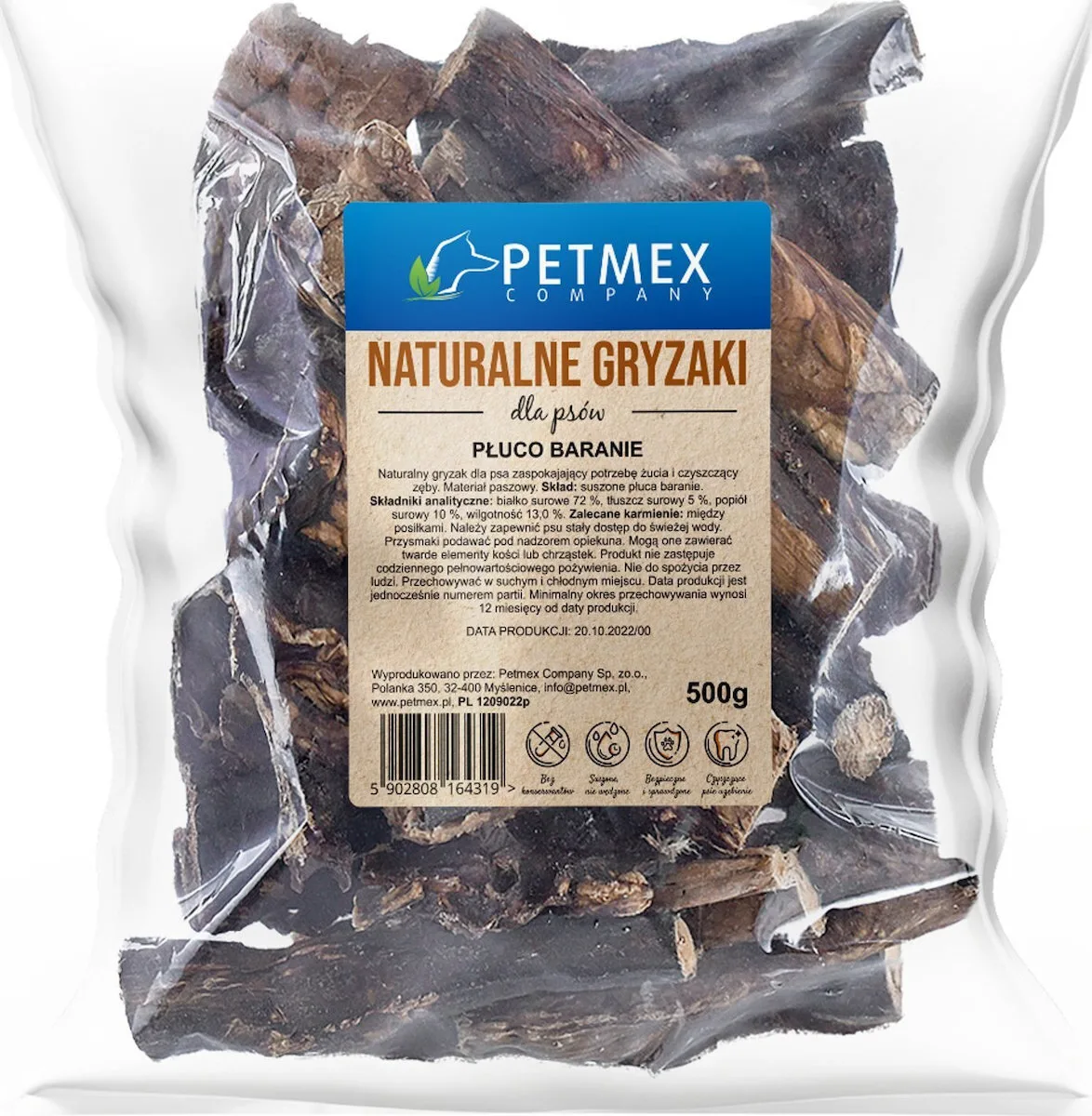 20260609133247_petmex_lichoudia_skylou_me_arni_500gr.jpeg Petmex Λιχουδιά Σκύλου με Αρνί 500gr - Image 1