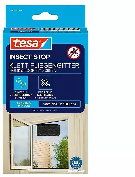Tesa Standard Σίτα Παραθύρου με Σκρατς Γκρι 180x150cm 55680-00001-07 - Image 1