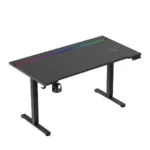 Ηλεκτρικό Γραφείο Gaming Ξύλινο Black με LED 100x50x75εκ. HZ-Hero1.4Black