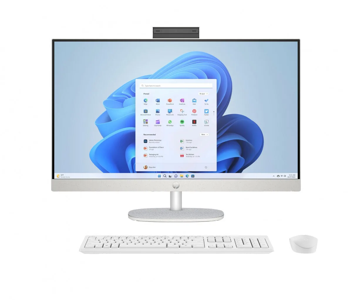HP 27-cr0001nv 27" (Ryzen 7-7730U/16GB/512GB SSD/FHD/W11 Home) - Image 1