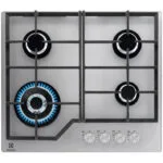 Electrolux Εστία Φυσικού Αερίου Αυτόνομη 59x52εκ. Ασημί KGG64362S