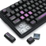 Redragon Volcano K526 Pro Ασύρματο Gaming Πληκτρολόγιο με RGB φωτισμό (International English) Black & Purple