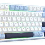 Redragon Aria Pro K527WBL-Pro Ασύρματο Gaming Πληκτρολόγιο Tenkeyless με RGB φωτισμό (International English) White & Blue