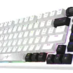 Aqirys Adara Mini LE Gaming Μηχανικό Πληκτρολόγιο 75% με Haimu Pink διακόπτες και RGB φωτισμό (Αγγλικό US) Λευκό