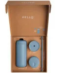 Fellow Ποτήρι Θερμός Γυάλινο / Ανοξείδωτο BPA Free 473ml Hazy Blue με Καλαμάκι cfd-2507010386