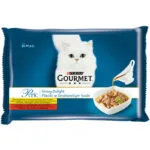 Gourmet Υγρή Τροφή για Ενήλικες Γάτες σε Φακελάκι με Κοτόπουλο, Βοδινό, Κρέας και Ψάρια 4x85gr
