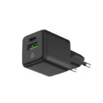 Alkaya Φορτιστής Χωρίς Καλώδιο GaN με Θύρα USB-A και Θύρα USB-C 20W Power Delivery Μαύρος (NEXUS)