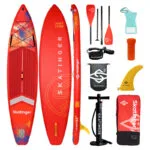 Skatinger Φουσκωτή Σανίδα SUP με Μήκος 3.5m Κόκκινη
