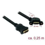 DeLock Cable HDMI male - HDMI male 0.25m Μαύρο 85101