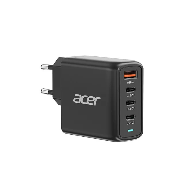 Acer Φορτιστής Χωρίς Καλώδιο GaN με Θύρα USB-A και 3 Θύρες USB-C 100W Power Delivery Μαύρος (ZL.ADTCC.00L) - Image 1