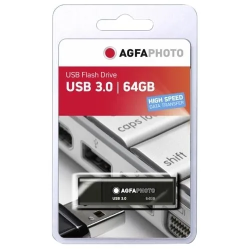 4250255102332.jpg AgfaPhoto 64GB USB 3.0 Stick Μαύρο - Image 1