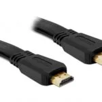 DeLock HDMI 1.4 High Speed 1080p 120Hz Flat Cable HDMI male - HDMI male 1m Μαύρο 82669